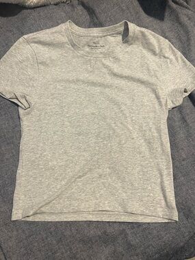Abercrombie & Fitch Light Heather Gray Crew Tee